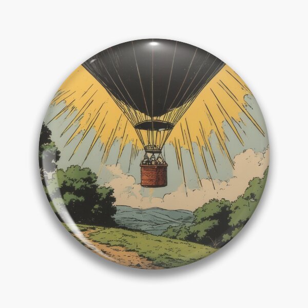 Item preview, Hot air balloon over lush landscape designed and sold by Mianku | Für das Leben.