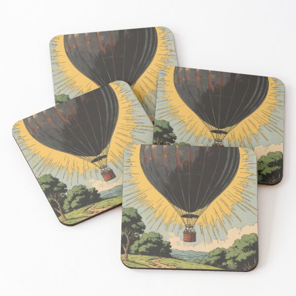 Item preview, Hot air balloon over lush landscape designed and sold by Mianku | Für das Leben.