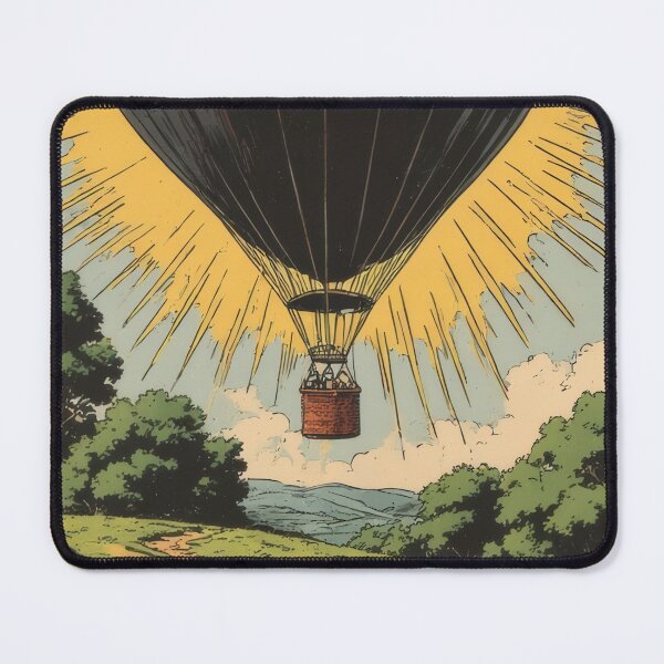 Item preview, Hot air balloon over lush landscape designed and sold by Mianku | Für das Leben.