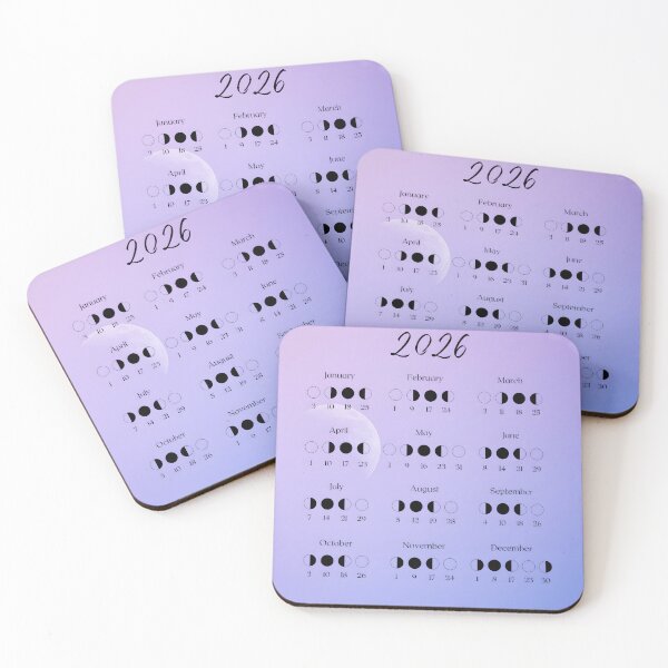 Item preview, 2026 Lunar Calendar – Purple Cloudy Moon  designed and sold by EmeraldeaDesign.