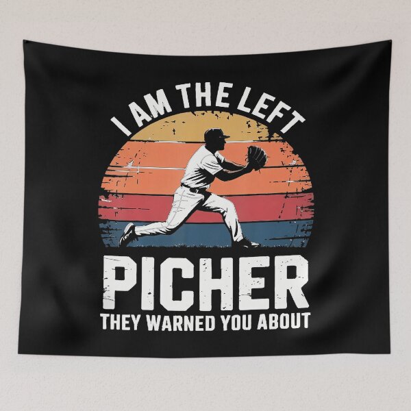 Item preview, I Am The Left Pitcher They Warned You About Softball Player designed and sold by StephanieSophie.
