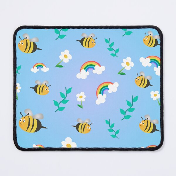 Item preview, Kawaii Bees and Flowers Colorful Design designed and sold by Digital Muse Store.