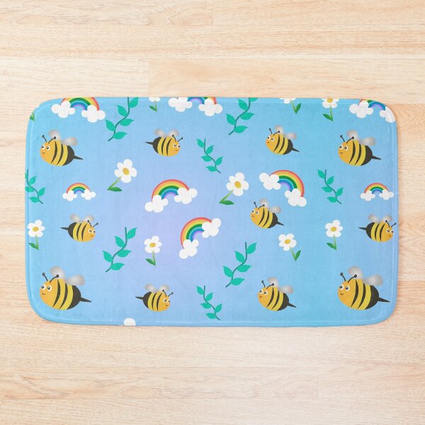 Item preview, Kawaii Bees and Flowers Colorful Design designed and sold by Digital Muse Store.