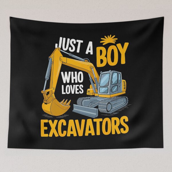 Item preview, Just A Boy Who Loves Excavators Construction designed and sold by SharronDawn.