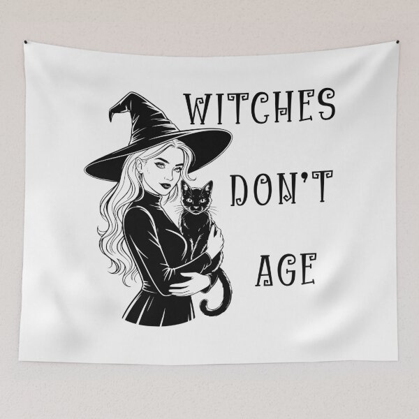 Item preview, Witches Don’t Age – Mystic Birthday Witch Art designed and sold by IvyDesignShop.