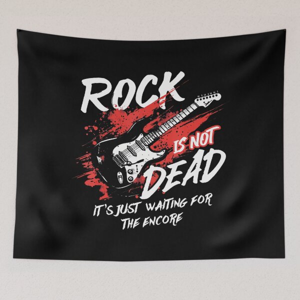 Item preview, Rock Music Is Not Dead It's Just Waiting designed and sold by JeneMindy.