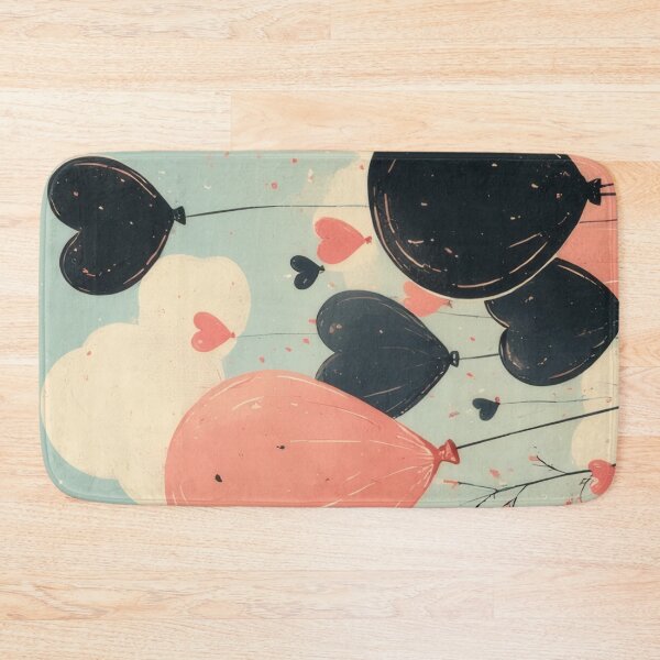 Item preview, Heart-shaped balloons in pastel shades float designed and sold by Mianku | Für das Leben.