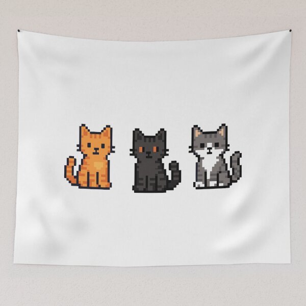 Item preview, Pixel Art Cats — Retro 8‑Bit Cat Design designed and sold by ValentinaHramov.