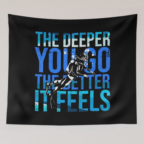 Item preview, Funny Scuba Diving Quote The Deeper You Go designed and sold by HollyTrina1.