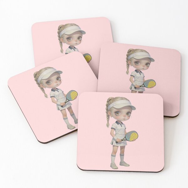 Item preview, Cute Sports Girl Holding Padel Racquet | Dollcore Aesthetic designed and sold by Cherrydora.