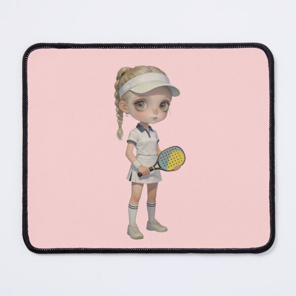 Item preview, Cute Sports Girl Holding Padel Racquet | Dollcore Aesthetic designed and sold by Cherrydora.