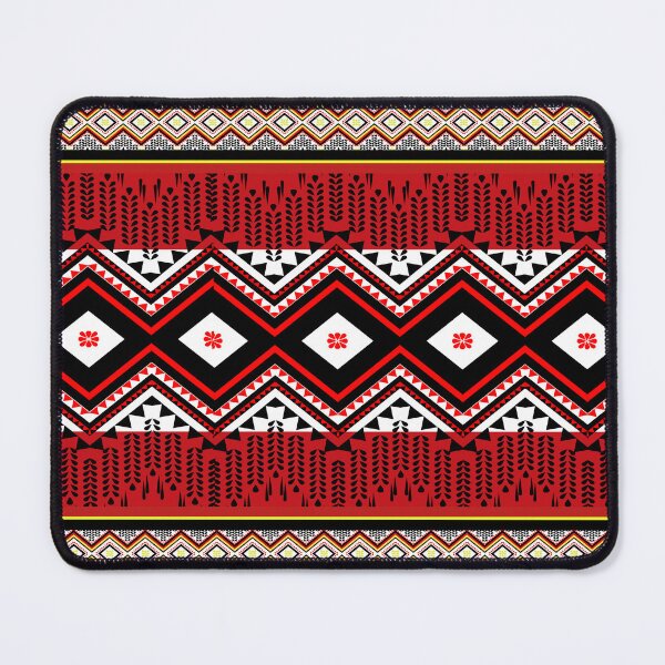 Item preview, Thai isaan ethnic stlye pattern - red and black waves designed and sold by Sukjai@Design.