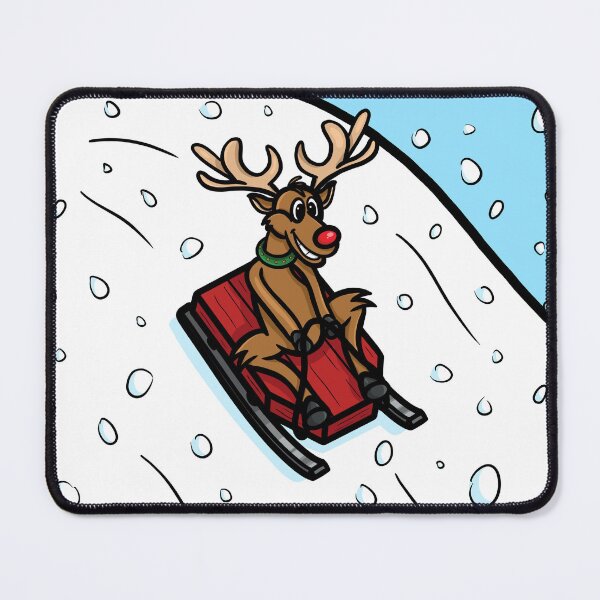 Item preview, Reindeer Riding Sled - Cute Christmas Reindeer  designed and sold by Jeanna’s Designs.