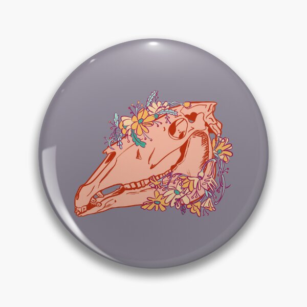 Item preview, Cute Spooky Mari Lwyd Horse Skull – Floral Gothic Occult Illustration for Gothmas & Halloween designed and sold by kawaicherrypi.