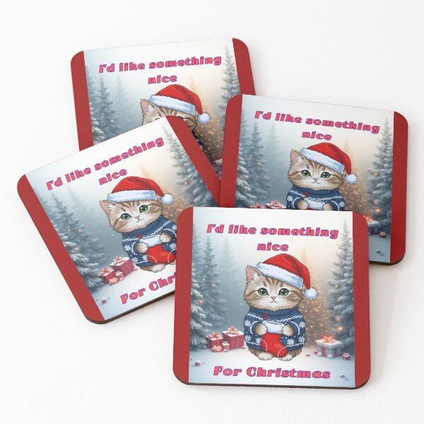 Item preview, I'd like something nice For Christmas Cute Kitten Holiday designed and sold by Anyshca.