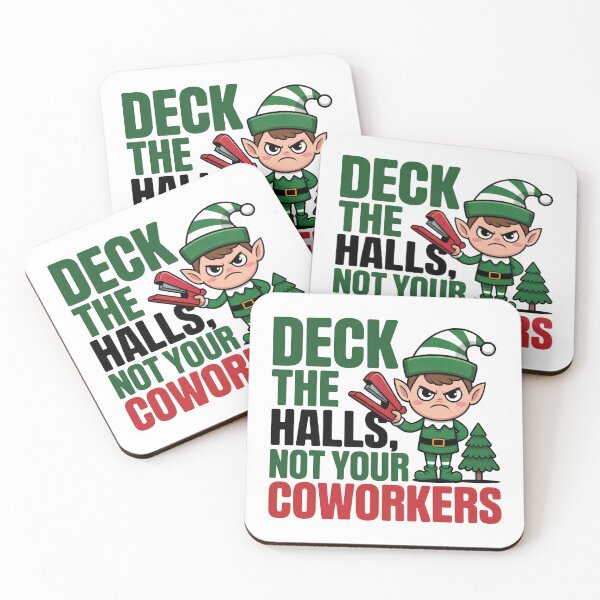Item preview, Deck The Halls Not Your Coworkers Funny Office Elf Christmas Shirt designed and sold by WSPrintCrafter.