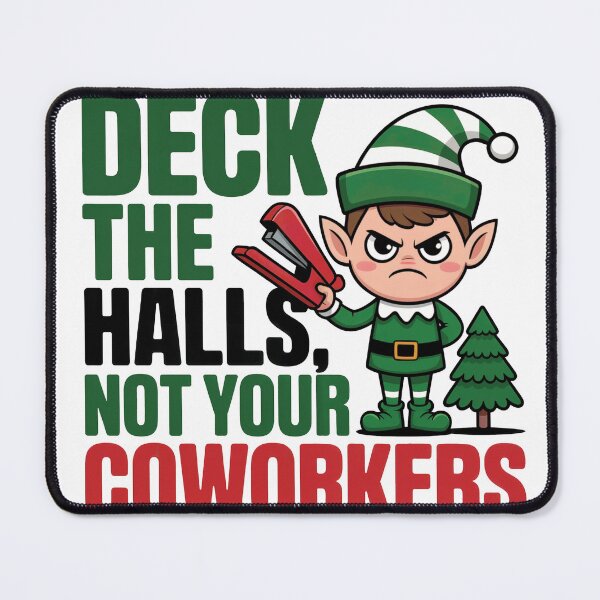 Item preview, Deck The Halls Not Your Coworkers Funny Office Elf Christmas Shirt designed and sold by WSPrintCrafter.