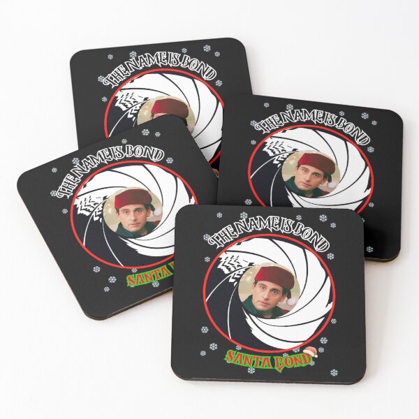 Item preview, THE NAME IS BOND SANTA BOND Michael Scott Art | The Office Humor designed and sold by Thorn & Ember.