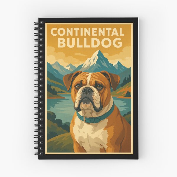 Item preview, Continental Bulldog Alpine Art designed and sold by Flying Doggo.
