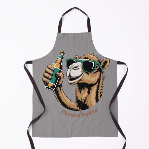 Item preview, Funny Cool Camel Cheers Dudes: Funny Camel Enjoying a Beer – Comedy Camel Drinking T-Shirt designed and sold by Grang Art Artistic Designs.