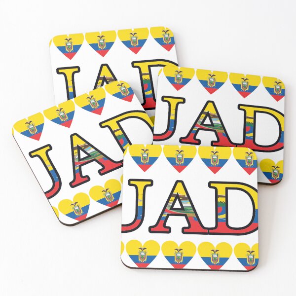 Item preview, Ecuador Flag Letters And Hearts designed and sold by TheIconSmith.