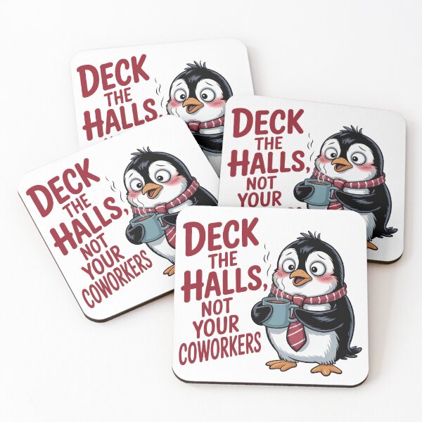 Item preview, Deck The Halls Not Your Coworkers Stressed Penguin Christmas Tee designed and sold by WSPrintCrafter.