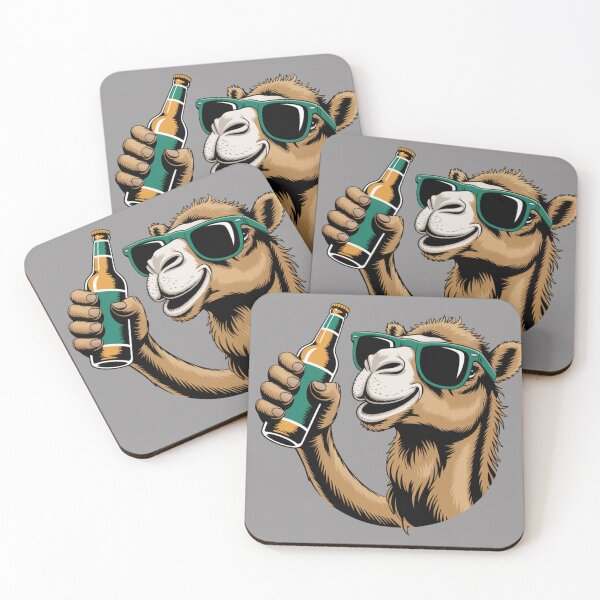 Item preview, Funny Chilled Camel Cheers Dudes: Funny Camel Enjoying a Beer – Comedy Camel Drinking T-Shirt designed and sold by Grang Art Artistic Designs.
