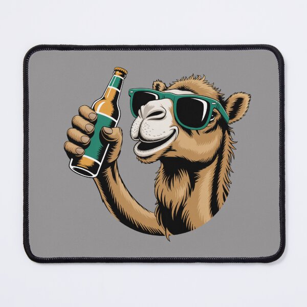 Item preview, Funny Chilled Camel Cheers Dudes: Funny Camel Enjoying a Beer – Comedy Camel Drinking T-Shirt designed and sold by Grang Art Artistic Designs.
