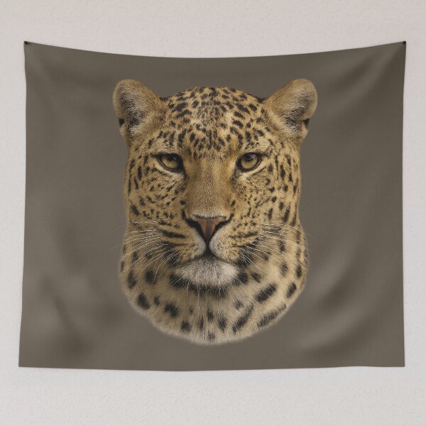 Item preview, Leopard Wildface Artwork – Realistic Wildlife Portrait designed and sold by BROHLine Studio.