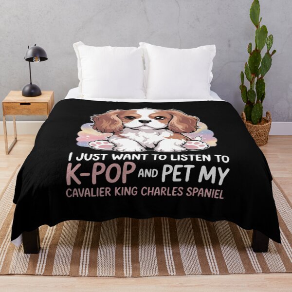 Item preview, Just Want To Listen K-Pop Pet Cavalier King Charles Spaniel designed and sold by MarryIsMonth.