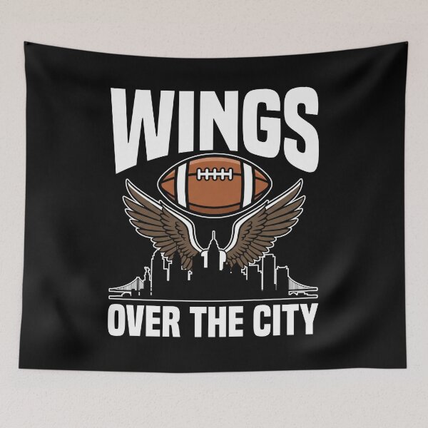 Item preview, WINGS OVER THE CITY - PHILADELPHIA FOOTBALL designed and sold by KEF Custom.