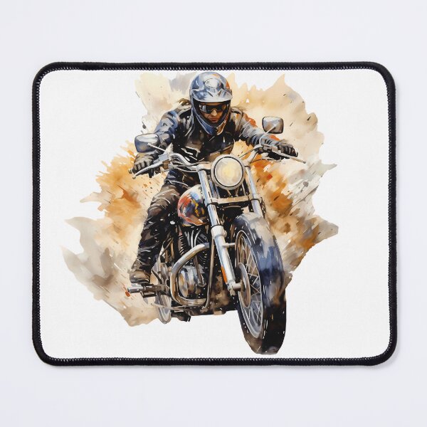Item preview, Female Motorcycle Rider – Powerful Watercolor Moto Art designed and sold by DesignArtist.ia.