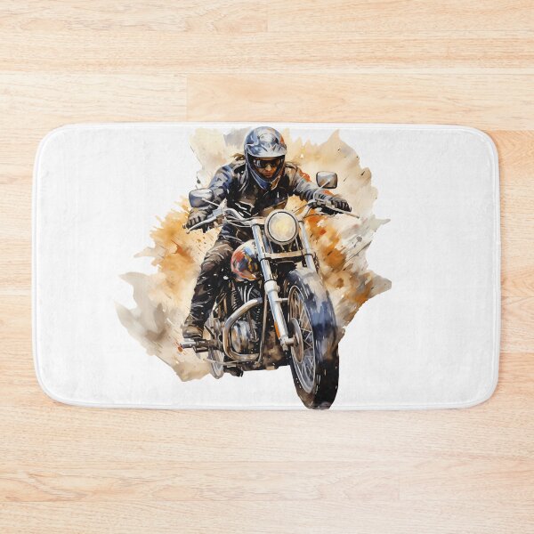 Item preview, Female Motorcycle Rider – Powerful Watercolor Moto Art designed and sold by DesignArtist.ia.