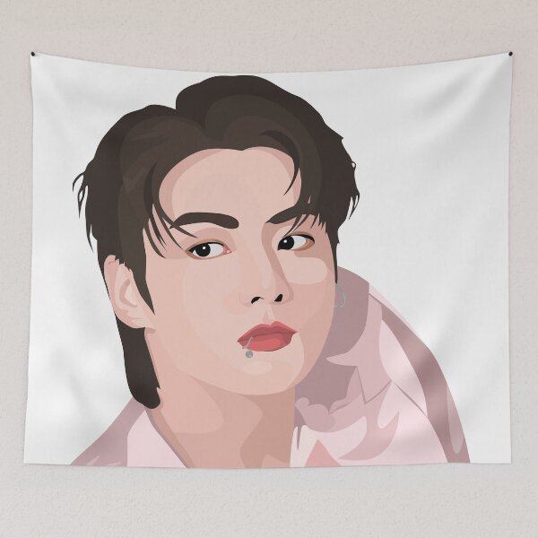 Item preview, Jungkook of BTS in a stunning vector digital portrait. designed and sold by Aome22.