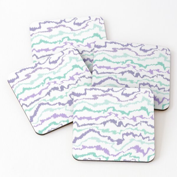Item preview, Purple and Green Wavy Lines Abstract Art designed and sold by Jeanna’s Designs.