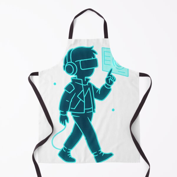 Item preview, Neon Cyber Kid Aesthetic | Futuristic VR Glow Art | Trending Retro Tech T-Shirt Sticker Phone Case designed and sold by zevorgue.