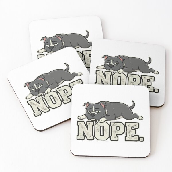 Item preview, Tired Nope Lazy Pitbull designed and sold by Petzzz.