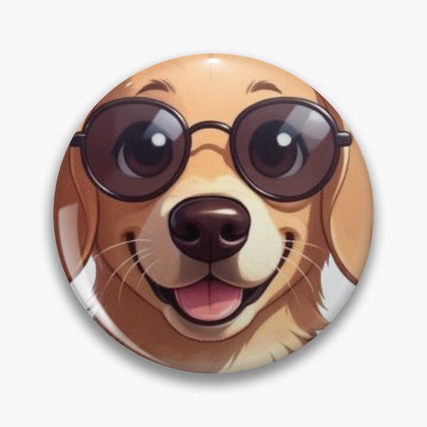 Item preview, Funny Golden Retriever Wearing Sunglasses – Cute Derpy Dog Cartoon designed and sold by ZachTorbett.