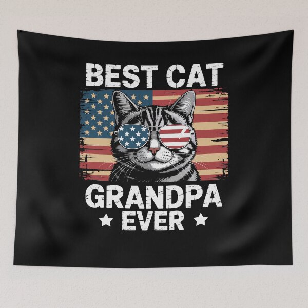 Item preview, Best Cat Grandpa Ever American Flag Patriotic 4Th Of July designed and sold by Elenasriveras.