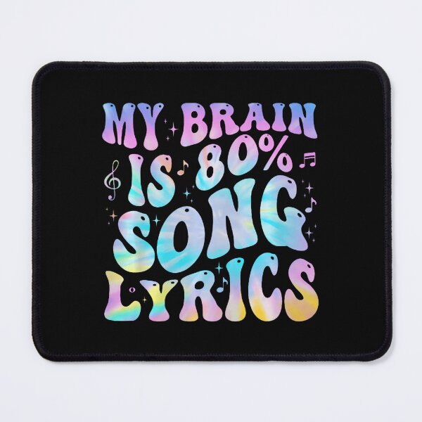 Item preview, My Brain Is 80 Percent Song Lyrics Music Lover Funny designed and sold by JuneLisa1.