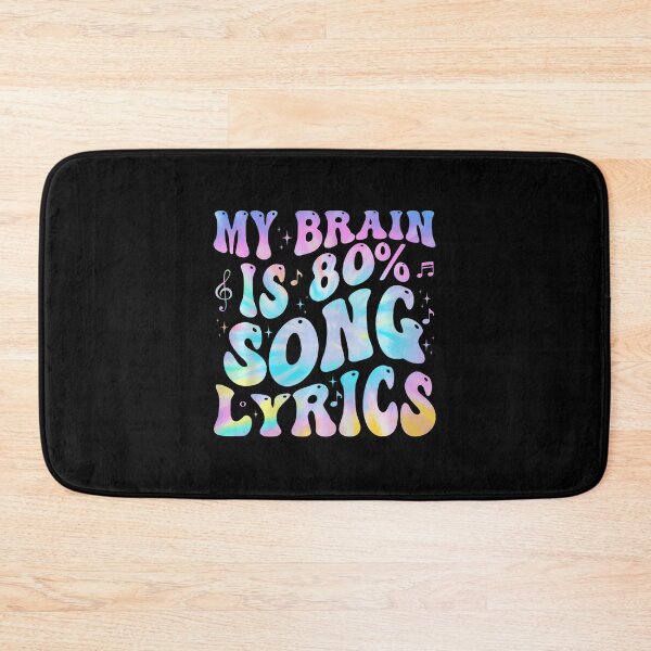 Item preview, My Brain Is 80 Percent Song Lyrics Music Lover Funny designed and sold by JuneLisa1.