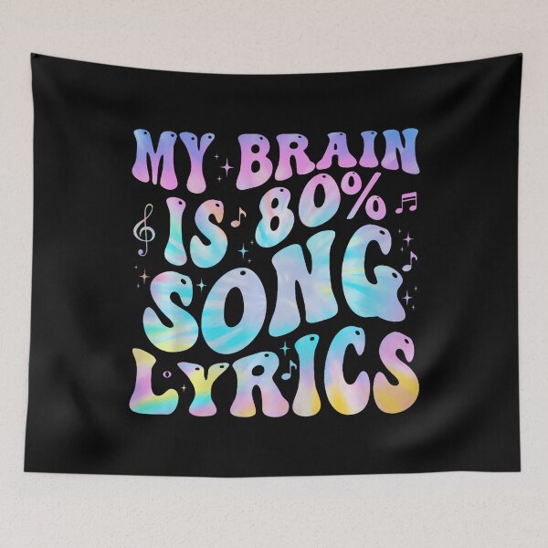 Item preview, My Brain Is 80 Percent Song Lyrics Music Lover Funny designed and sold by JuneLisa1.