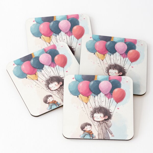 Item preview, Siblings with balloons full of love designed and sold by Mianku | Für das Leben.