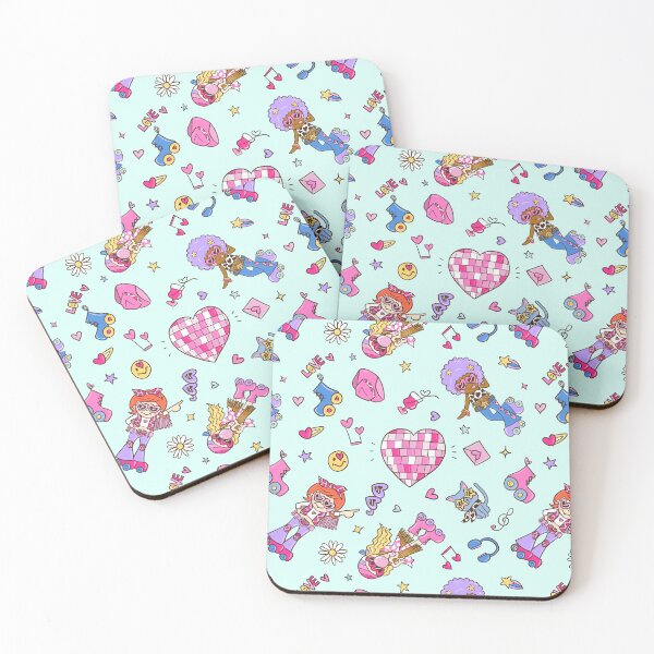 Item preview, Valentine’s Day Disco with Cowgirls (mint) designed and sold by HarunaMcDesigns.