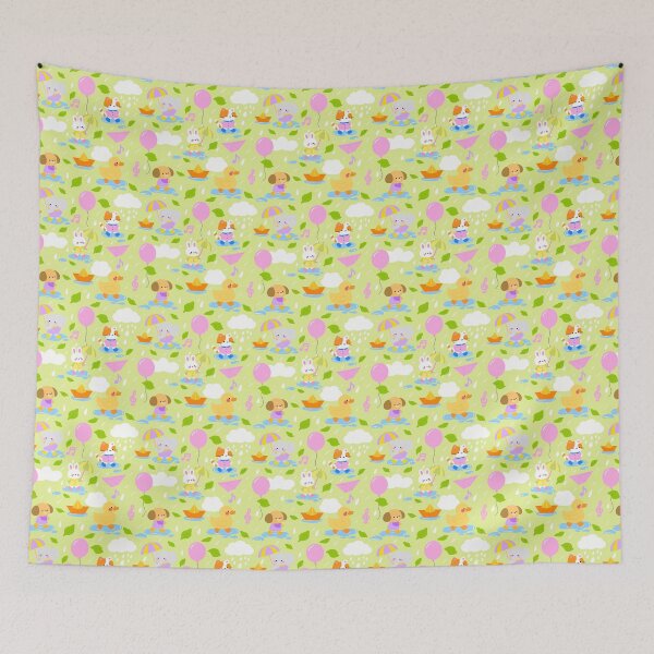 Item preview, Baby Shower Rainy Parade Pattern designed and sold by KJackArtwork.