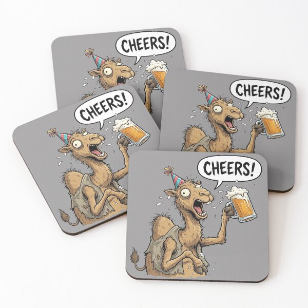Item preview, Funny Camel Cheers: Funny Camel Enjoying a Beer – Comedy Camel Drinking T-Shirt designed and sold by Grang Art Artistic Designs.