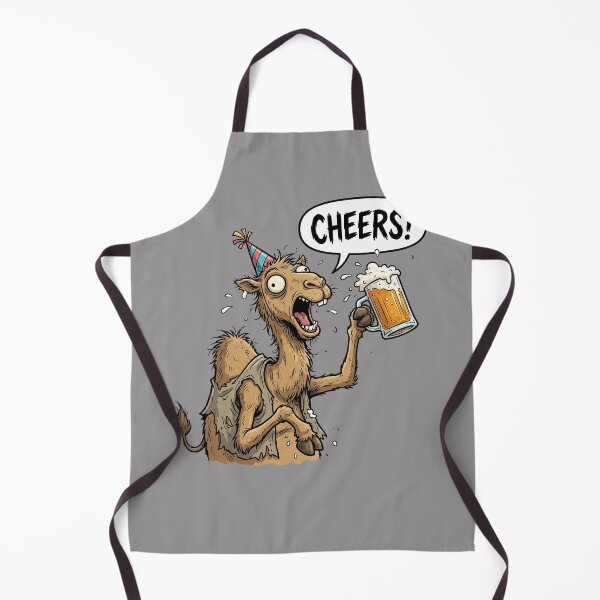 Item preview, Funny Camel Cheers: Funny Camel Enjoying a Beer – Comedy Camel Drinking T-Shirt designed and sold by Grang Art Artistic Designs.