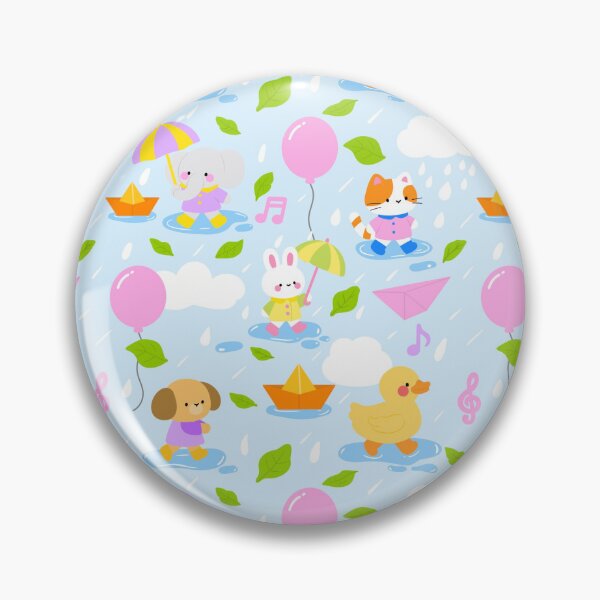 Item preview, Baby Shower Rainy Parade Pattern designed and sold by KJackArtwork.