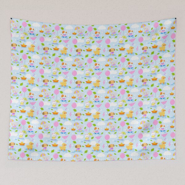 Item preview, Baby Shower Rainy Parade Pattern designed and sold by KJackArtwork.