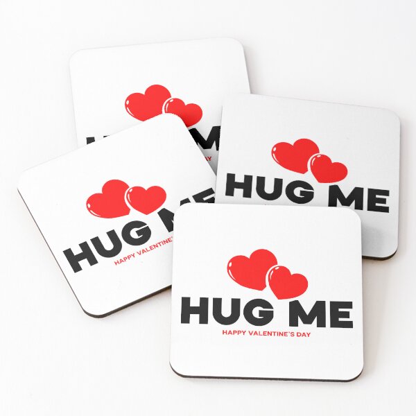 Item preview, HUG ME HAPPY VALENTINE'S DAY, Love quotes typography  designed and sold by HGstudioDesign.